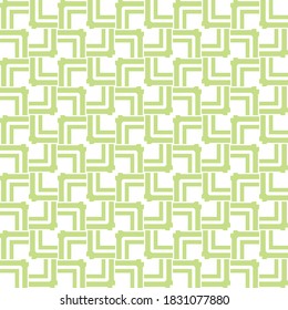 Vector seamless pattern texture background with geometric shapes, colored in green and white colors.