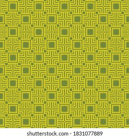 Vector seamless pattern texture background with geometric shapes, colored in green colors.