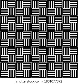 Vector seamless pattern texture background with geometric shapes, colored in black, grey and white colors.