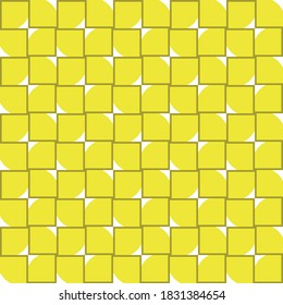 Vector seamless pattern texture background with geometric shapes, colored in yellow, gold and white colors.
