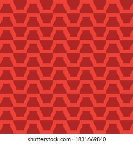 Vector seamless pattern texture background with geometric shapes, colored in red colors.