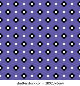 Vector seamless pattern texture background with geometric shapes, colored in blue, black and white colors.