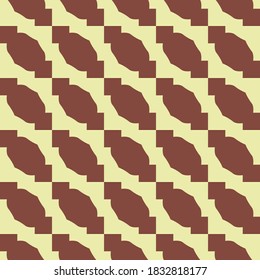 Vector seamless pattern texture background with geometric shapes, colored in brown and white colors.