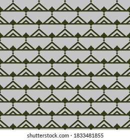 Vector seamless pattern texture background with geometric shapes, colored in green and grey colors.