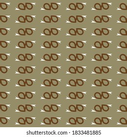 Vector seamless pattern texture background with geometric shapes, colored in brown and white colors.