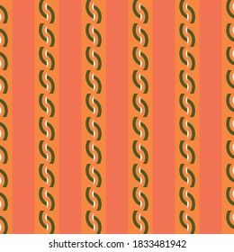 Vector seamless pattern texture background with geometric shapes, colored in orange, green and white colors.