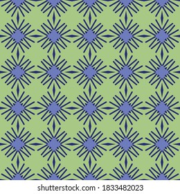 Vector seamless pattern texture background with geometric shapes, colored in green and blue colors.