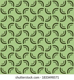 Vector seamless pattern texture background with geometric shapes, colored in green and white colors.