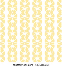 Vector seamless pattern texture background with geometric shapes, colored in yellow and white colors.