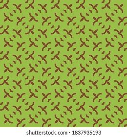 Vector seamless pattern texture background with geometric shapes, colored in green and brown colors.