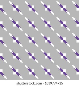 Vector seamless pattern texture background with geometric shapes, colored in grey, purple and white colors.