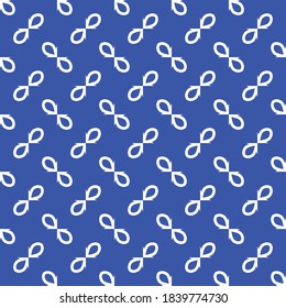 Vector seamless pattern texture background with geometric shapes, colored in blue and white colors.