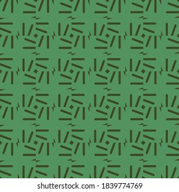 Vector seamless pattern texture background with geometric shapes, colored in green colors.