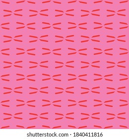 Vector seamless pattern texture background with geometric shapes, colored in pink and red colors.