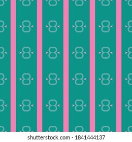 Vector seamless pattern texture background with geometric shapes, colored in green, blue and pink colors.