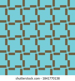 Vector seamless pattern texture background with geometric shapes, colored in blue and brown colors.