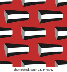 Vector seamless pattern, texture background. Hand drawn, red, black, white and grey colors.