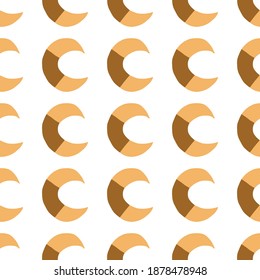 Vector seamless pattern, texture background. Hand drawn, orange, brown and white colors.