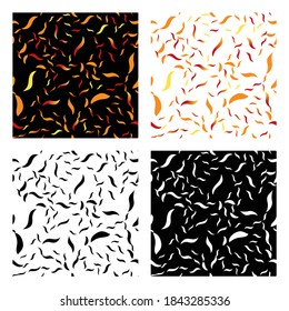 Vector seamless pattern texture backgrounds, sets. Colored, black and white colored.