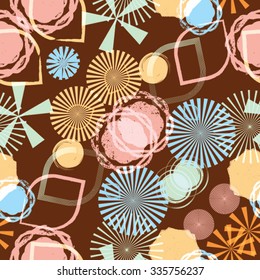Vector Seamless Pattern Texture .  Geometric Shapes in Grunge Style .