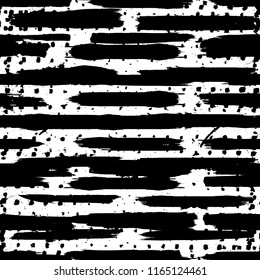 Vector Seamless Pattern .  Texture with Grunge Elements . Brush Strokes . Diagonal Lines Background . 
