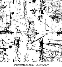 Vector Seamless Pattern . Texture with Grunge Elements . 