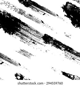 Vector Seamless Pattern  Texture with Grunge Elements . scratches , Cracks , Splats and Strokes .