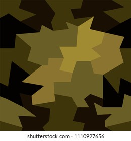 Vector seamless pattern with texture military camouflage army green hunting.