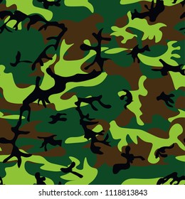 Vector seamless pattern with texture military camouflage army hunting.