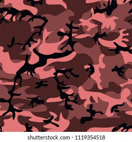 Vector seamless pattern with texture military camouflage army hunting.