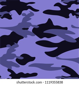 Vector seamless pattern with texture military camouflage army hunting.