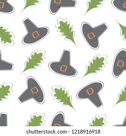 Vector seamless pattern with Thanksgiving Day elements. Perfect for wrapping paper or fabric. 