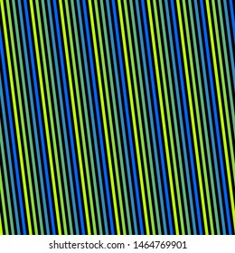 Vector seamless pattern with thin diagonal lines, slanted stripes. Retro 80-90's fashion style background. Trendy colorful striped texture. Abstract geometric design. Neon green and blue gradient