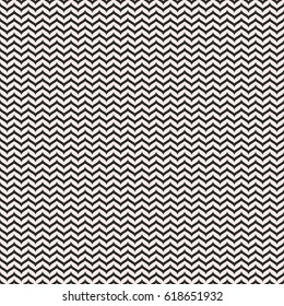 Vector seamless pattern, thin horizontal smooth zig-zag wavy lines. Simple striped black & white monochrome texture. Abstract repeat background. Design for prints, decor, textile, fabric, furniture
