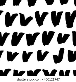 Vector seamless pattern with tick. Hand drawn brush texture