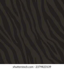 Vector Seamless Pattern with Tiger Skin Texture. Striped Animal Background