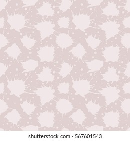 Vector seamless pattern, tile with inc splash, blots, smudge and brush strokes. Grunge endless template for web background, prints, wallpaper, surface, wrapping, repeat elements for design