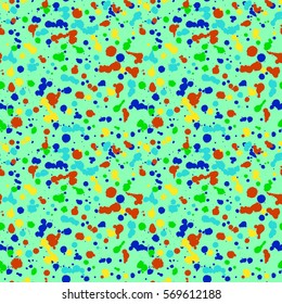 Vector seamless pattern, tile with inc splash, blots, smudge and brush strokes. Grunge endless template for web background, prints, wallpaper, surface, wrapping, repeat elements for design.
