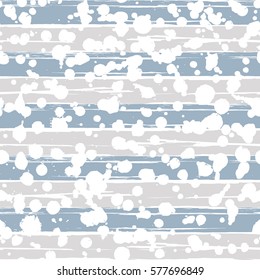 Vector seamless pattern, tile with inc splash, blots, smudge and brush strokes. Grunge endless template for web background, prints, wallpaper, surface, wrapping, repeat elements for design