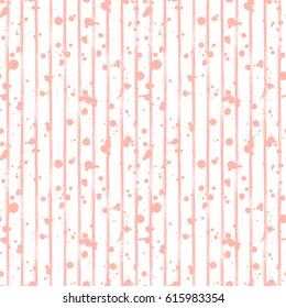 Vector seamless pattern, tile with inc splash, blots, smudge and brush strokes. Grunge endless template for web background, prints, wallpaper, surface, wrapping, repeat elements for design.