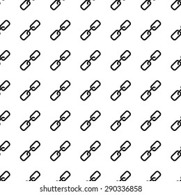 Vector seamless pattern. Tiling ornament. Endless texture.  Seamless monochrome background on white.