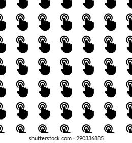 Vector seamless pattern. Tiling ornament. Endless texture.  Seamless monochrome background on white.