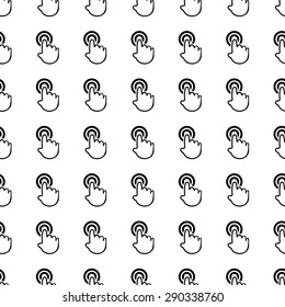Vector seamless pattern. Tiling ornament. Endless texture.  Seamless monochrome background on white.