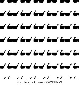 Vector seamless pattern. Tiling ornament. Endless texture.  Seamless monochrome background on white.