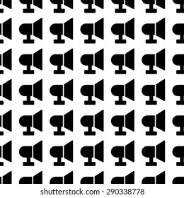 Vector seamless pattern. Tiling ornament. Endless texture.  Seamless monochrome background on white.