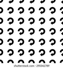 Vector seamless pattern. Tiling ornament. Endless texture.  Seamless monochrome background on white.