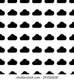 Vector seamless pattern. Tiling ornament. Endless texture.  Seamless monochrome background on white.