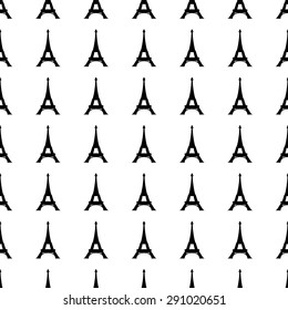 Vector seamless pattern. Tiling ornament. Endless texture.  Seamless monochrome background on white.