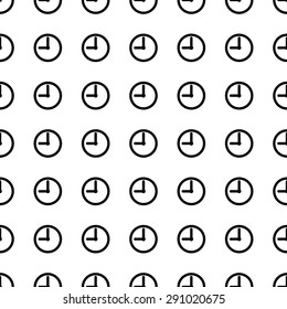 Vector seamless pattern. Tiling ornament. Endless texture.  Seamless monochrome background on white.