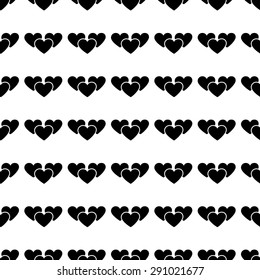 Vector seamless pattern. Tiling ornament. Endless texture.  Seamless monochrome background on white.
